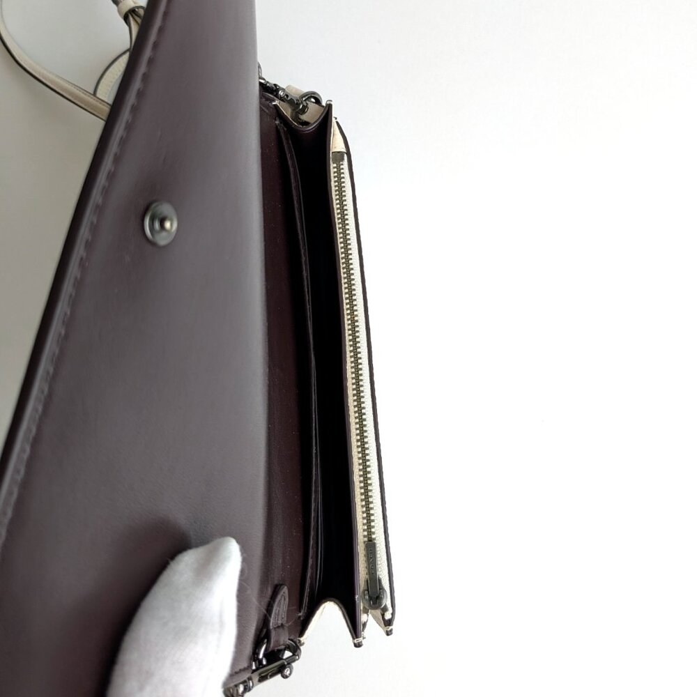 COACH Foldover Crossbody Clutch with Tea Rose - Picture 6 of 8